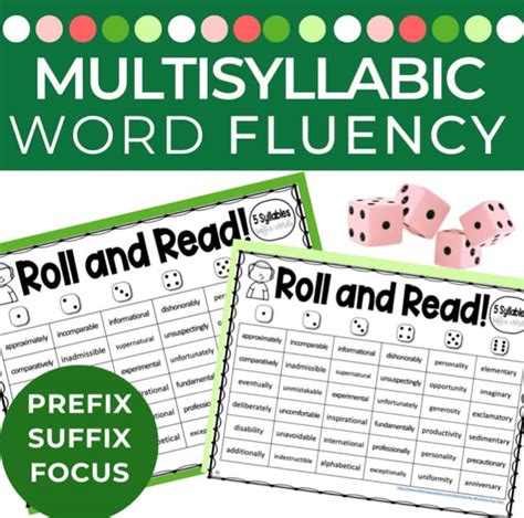 Multisyllabic Word Lists & Games with Prefixes and Suffixes | Fluency ...