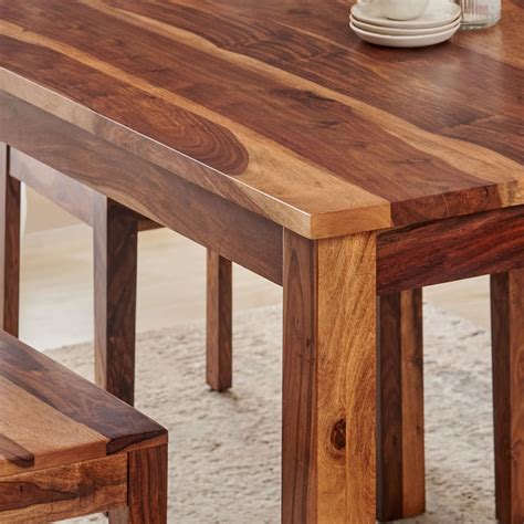 Buy Adana Grand Sheesham Wood 4-Seater Dining Set with Chairs - Brown ...