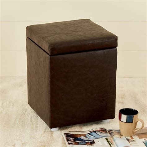 Buy Andaman Nxt Fabric Ottoman with Storage - Brown from Home Centre at ...