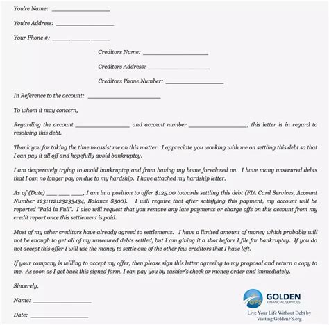 How To Write A Payment Settlement Letter ~ Allard Author