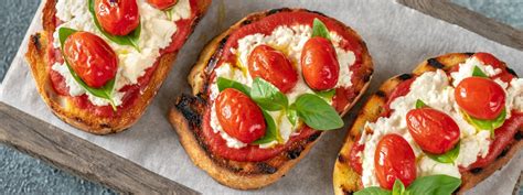 Creamy Ricotta and Tomato Bruschetta - PotsandPans India
