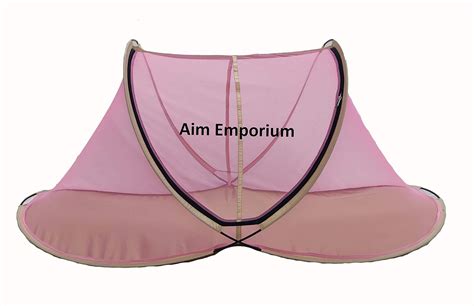 Aim Emporium Polyester Adults Single Bed Foldable Mosquito Net (Pink ...