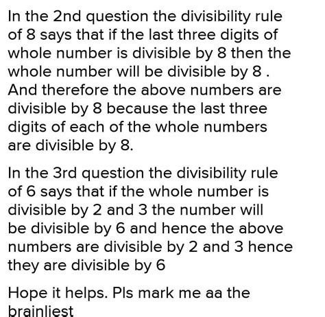 2. Using divisibility tests, determine which of the following numbers ...