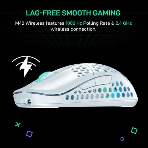 Xtrfy M42 RGB Wireless Lightweight Gaming Mouse White - tpstech.in