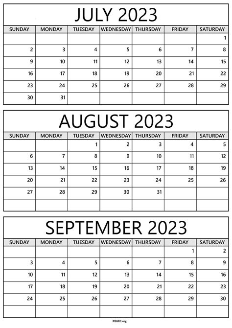 July august september 2023 calendar printable templates – Artofit