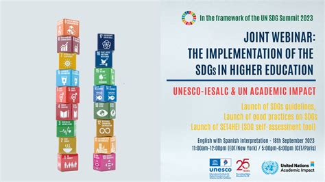 Joint Webinar "The Implementation of the SDGs in Higher Education" | United Nations