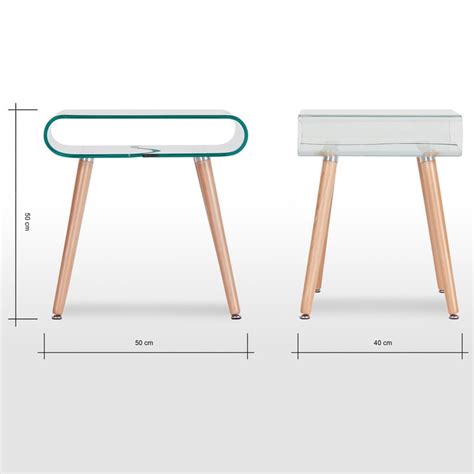 Buy Theon Glass End Table - Clear from Home Centre at just INR 13330.0
