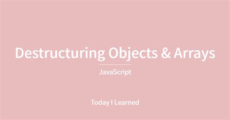 Destructuring Arrays JavaScript 的图像结果