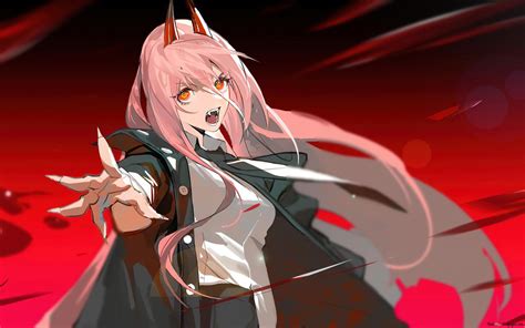 Power from Chainsaw man anime art 4K wallpaper download