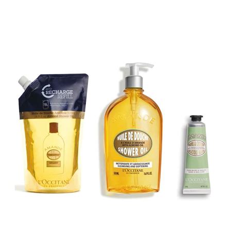 Dry skin essentials: L'Occitane Shower Oil Aesthetic Vector Art