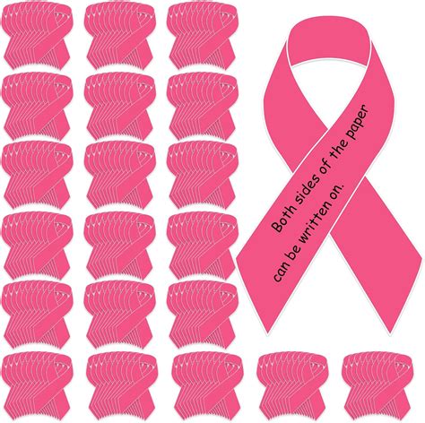 Amazon.com: Zhanmai 200 Pcs Pink Paper Ribbon Bulk Breast Cancer ...