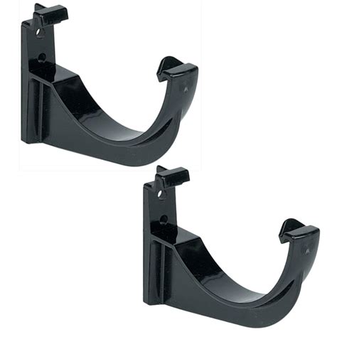 FLOPLAST 112mm Half Round Fascia Gutter Bracket - Black - Bag of 2 ...
