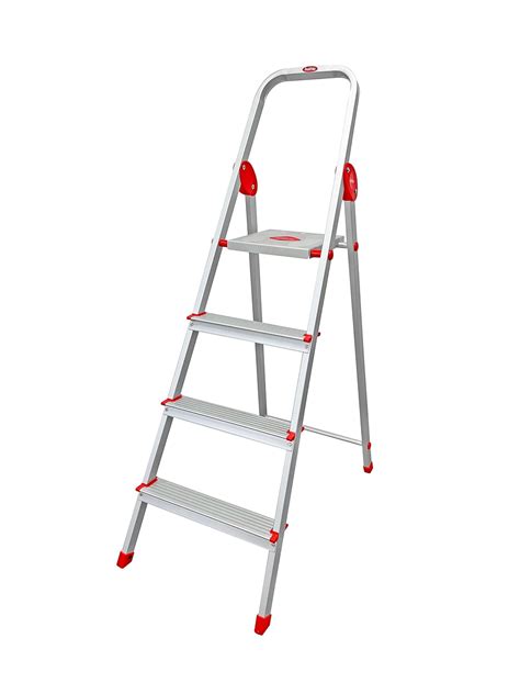 Bathla Everest 4 - Step Foldable Aluminium Ladder for Home (Orange ...