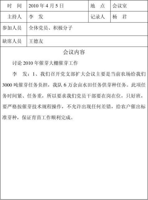 党支部14种会议记录格式+标准，最新最全最详细！_记录本