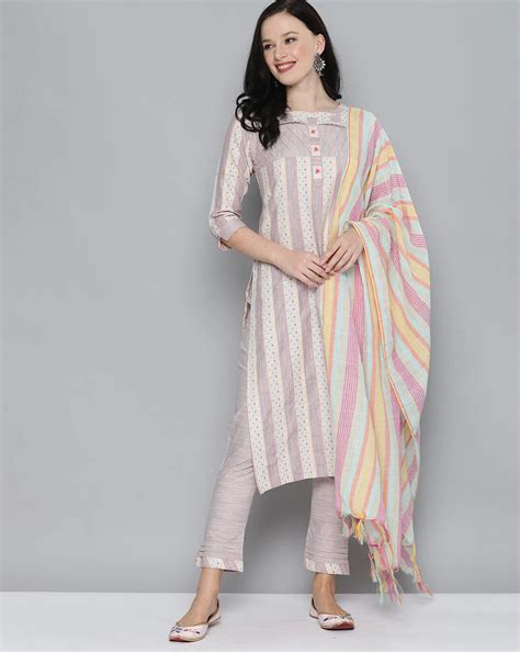 Light Purple Pure Handloom Cotton Unstitched Dress Material – Stilento