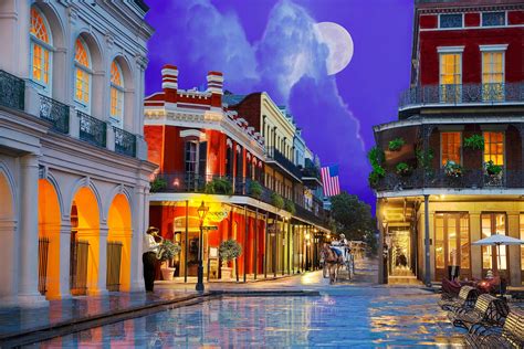 French Quarter Photography of Chartres Street, New Orleans Moon, A ...
