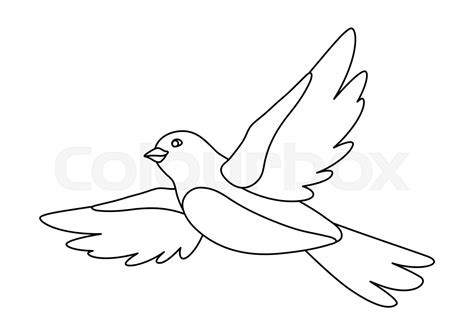 Line Drawing Flying Bird