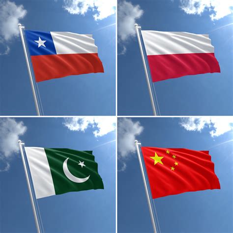 Red White And Blue Flags With One Star