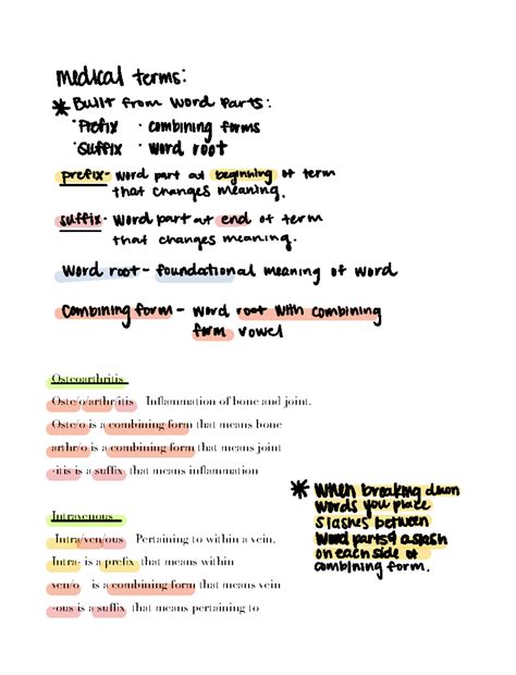 Arthritis Medical Term Breakdown at Dominic Chumleigh blog