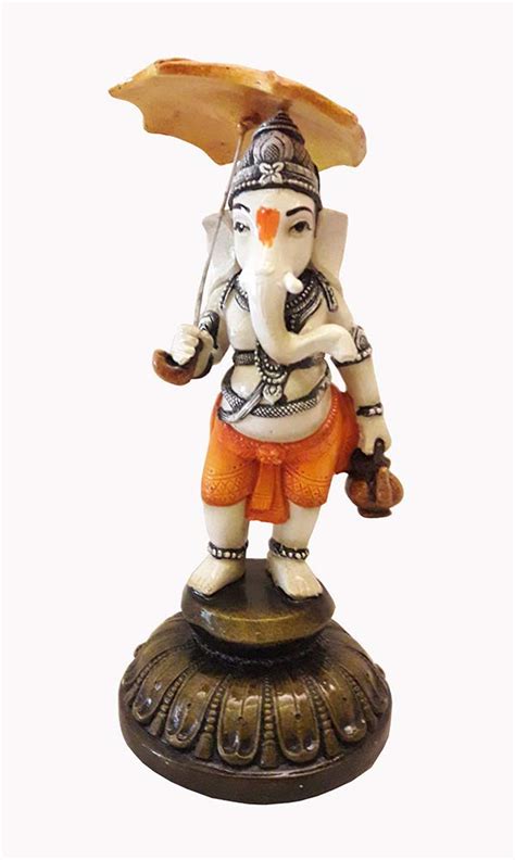 Buy Satguru's Ganesh with Umbrella/Ganpati Idol Figurine Religious ...