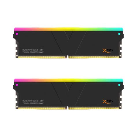 Buy V-COLOR Manta XSky RGB 64GB ( 32GB x 2 ) 6000MHz DDR5 RAM ( Black ...