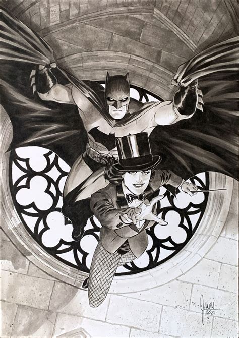 Batman and Zatanna, in Pat L's Commissions Comic Art Gallery Room