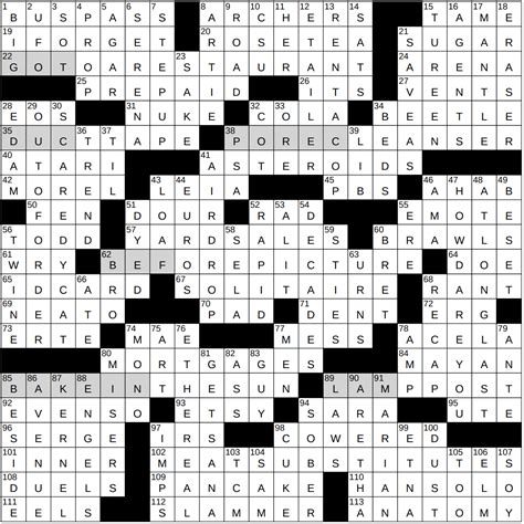 0305-23 NY Times Crossword 5 Mar 23, Sunday - NYXCrossword.com