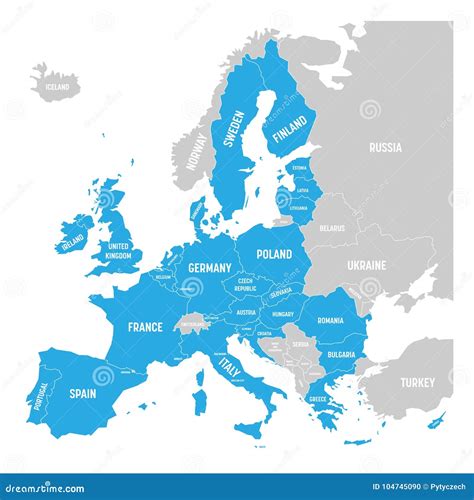 Simple Map Of Europe