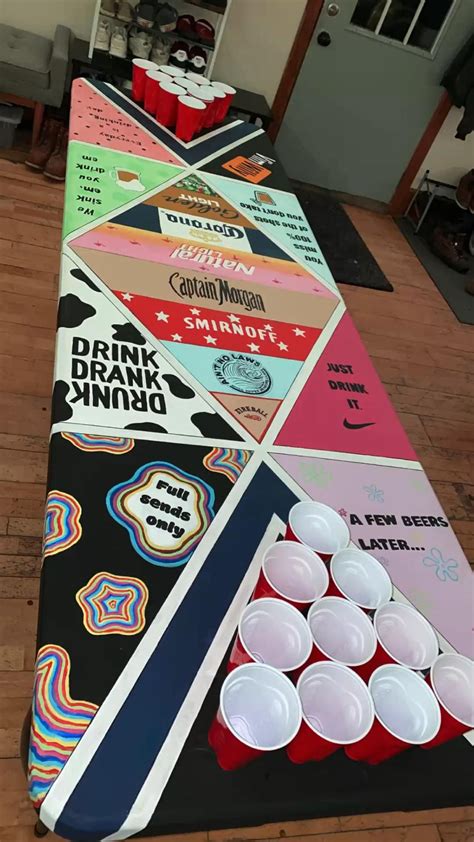 Custom painted beer pong table – Artofit