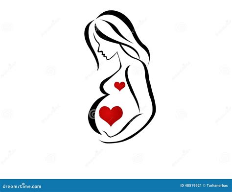 Silhouettes of Pregnant stock vector. Illustration of obstetrics - 48519921