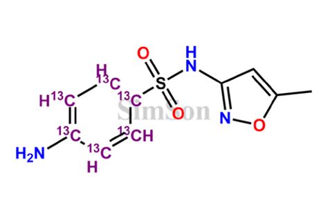 Sulfamethoxazole 13C6 | CAS No- 1196157-90-0 | Simson Pharma Limited
