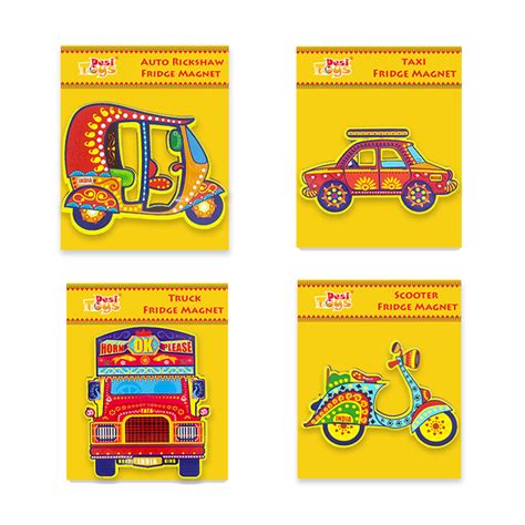 (Combo of 4) Fridge Magnet | Magnet Collection | Collectibles – Desi Toys