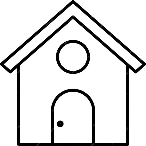 Premium Vector | House outline vector illustration