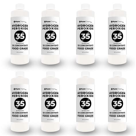 35% Food Grade Hydrogen Peroxide 16oz - 8 Pack