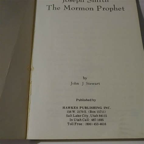 1966 A História do Profeta Mórmon de Joseph Smith | Ubuy India