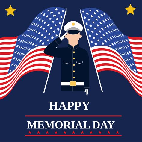 Free Happy Memorial Day Clipart Template to Edit Online