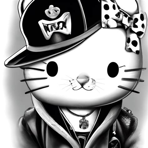 Gangster Hello Kitty Hyper Realistic Graphic · Creative Fabrica