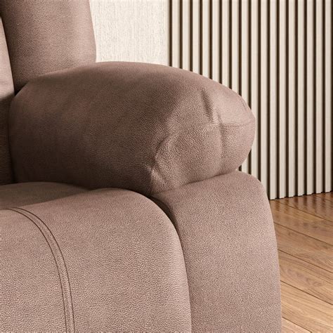 Buy Denver Fabric 1-Seater Right Arm Recliner - Brown from Home Centre ...