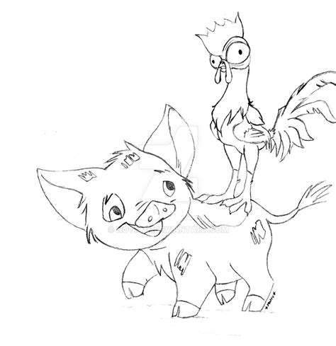 Hei Hei Coloring Page Passatempo Da Ana Livro Para Colorir Moana ...