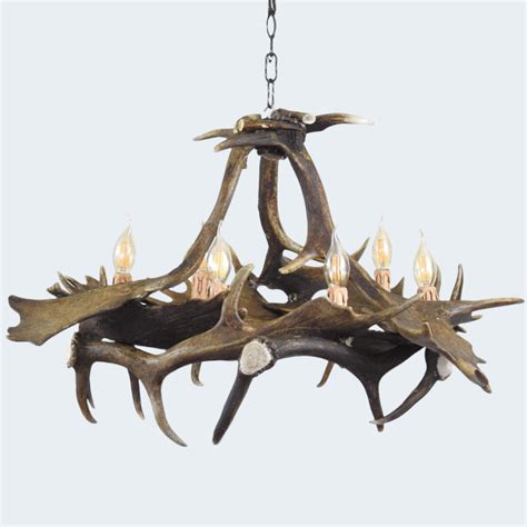 Real Fallow Deer Antler Chandelier for Rustic Cabin