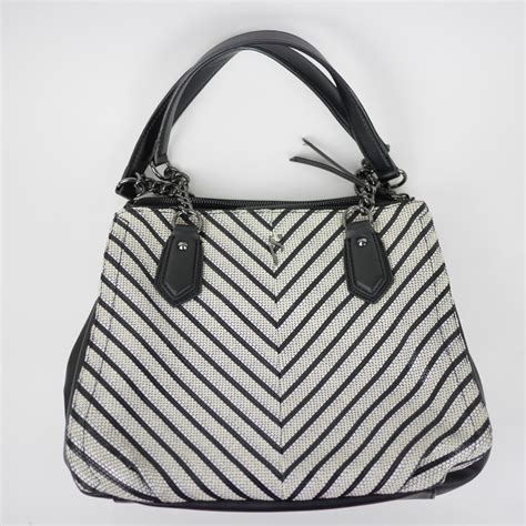 SIMPLY VERA VERA WANG Purse Black & beige woven shoul… - Gem