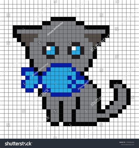 Simple Pixel Art With Grid Cute