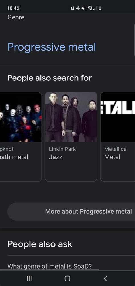 Google what music genre SoaD was, looked below and saw this. : r/LinkinPark