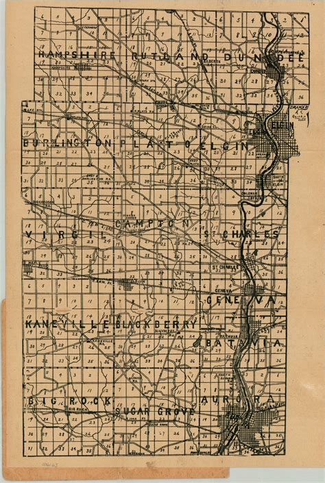 Map of Kane County, Illinois - Curtis Wright Maps