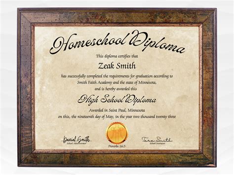 Printable Homeschool Diploma Template With Bible Reference | Editable High School Diploma | A4 ...