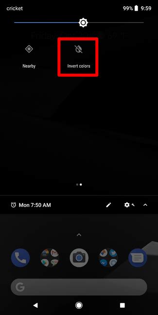 Image result for Invert Colors Android Tablet