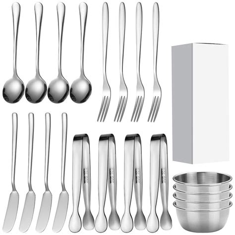 20 Pieces Charcuterie Board Accessories, Cheese Spreader Knife Set Charcuterie Utensils with ...