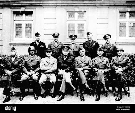 Senior American military officers during World War II. Seated left to ...