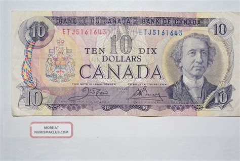 Canada 10 Dollar Bank Note - Canadian Ten Dollars Bill Etj5161643 ...