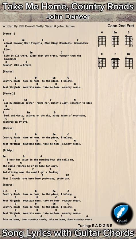Ohwel - Take Me Home, Country Roads - John Denver | Song Lyrics with ...